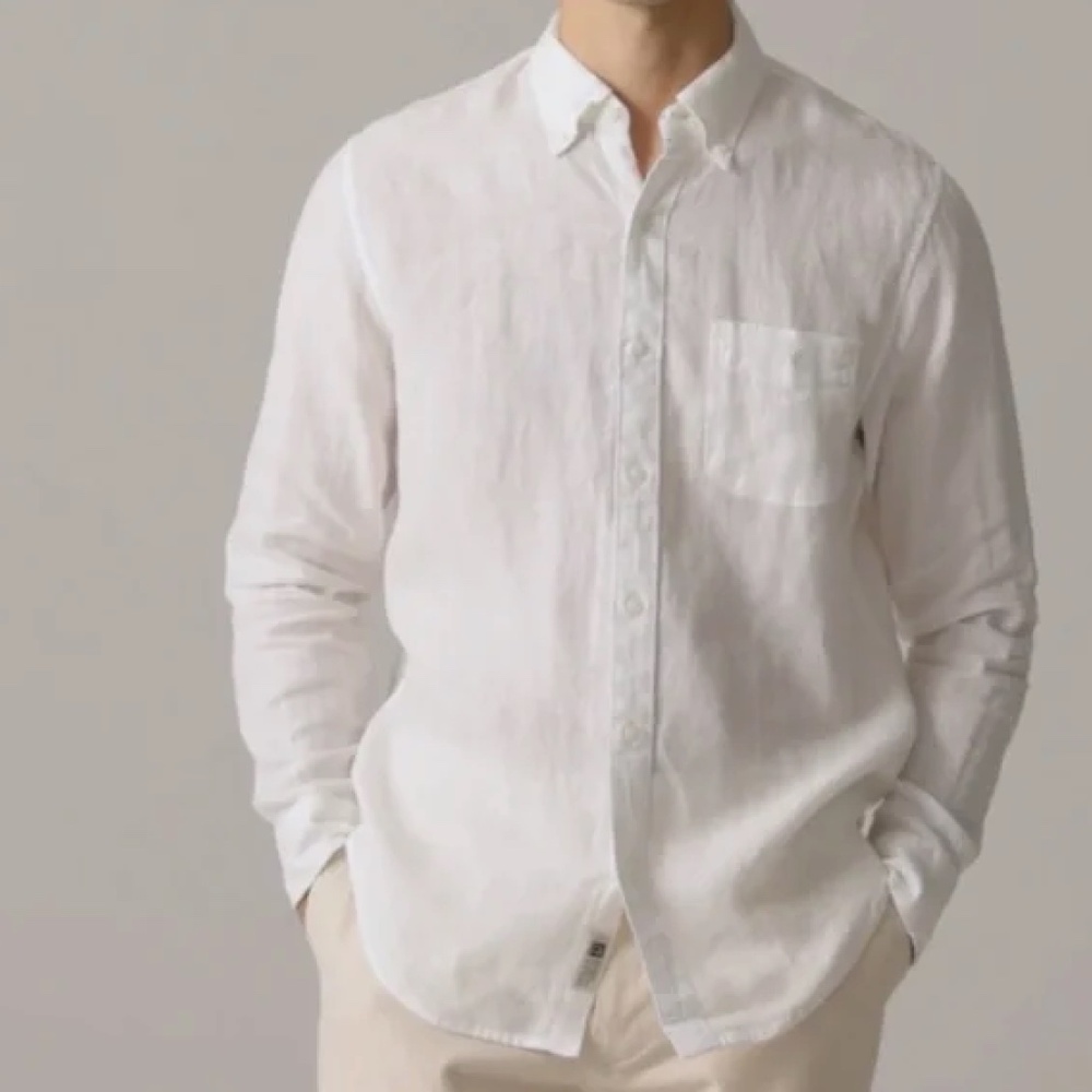 J. Crew Baird McNutt Irish Linen Classic Shirt • LT